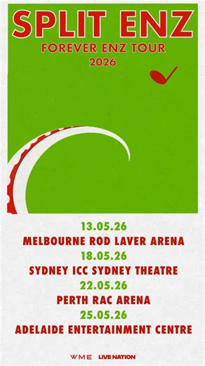 JUST IN 😍 For the first time in nearly 20 years, Split Enz are reuniting! Original members Tim Finn, Neil Finn, Eddie Rayner & Noel Crombie return for the Forever Enz Tour, hitting Rod Laver Arena in May 2026 🥳 Tickets on sale Monday 17 November 🎟️ tinyurl.com/2s68jnh3 | Rod Laver Arena