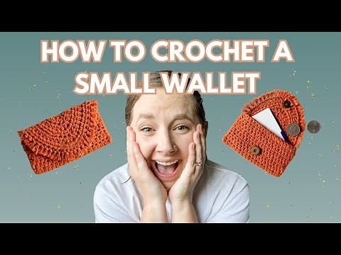 How to crochet a small wallet, quick crochet project, easy crochet wallet