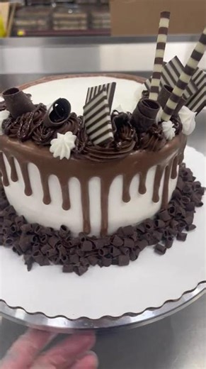 Dripping chocolate cake #chocolatecake #cutecake... #Shorts #malen_de_cakedecor