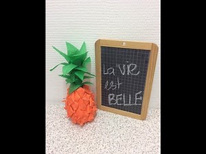 DIY: Ananas en papier de soie. How to make the paper pineapple.