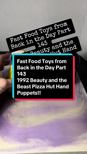 Pizza Hut with some epic hand puppets back in the day! #beautyandthebeast #pizzahut #90skids #90snostalgia #retrotoys #handpuppet #backintheday #memorylane