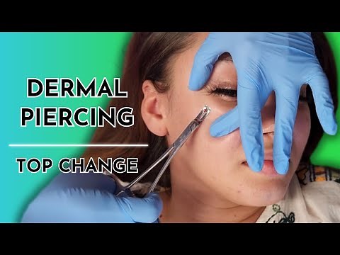 Dermal Piercing | Top Change (Red to CZ Gem) 🔴🔀⚪