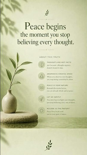Stop believing your mind#mindfulness #innerpeace #overthinking #selfawareness #presentmoment #viral