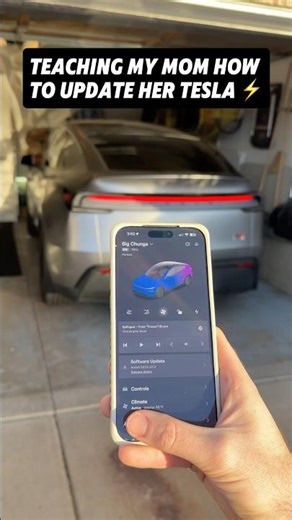Teaching My Mom How To Update Her New Tesla 😳😤