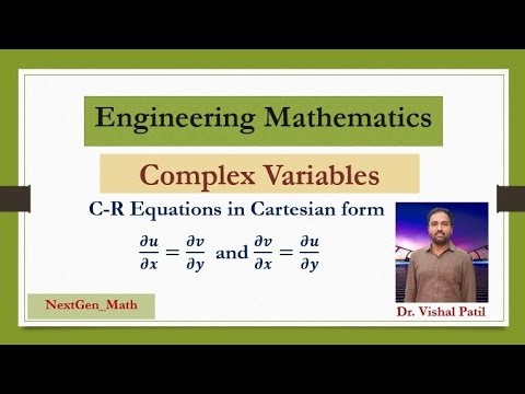 Engineering Mathematics| C-R Equations in Cartesian form| Dr. Vishal Patil