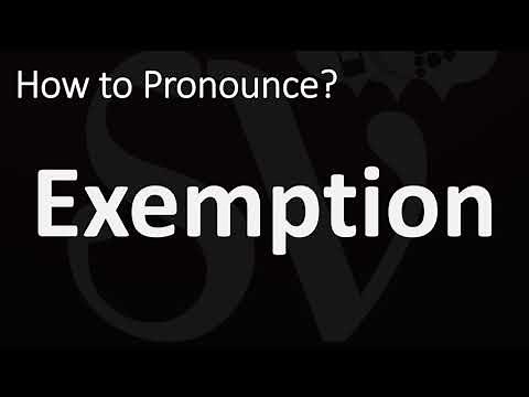 How to Pronounce Exemption? (CORRECTLY)