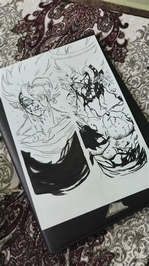 part 2 complete dragon ball z anime art with doms fine liners #art #dragonballz #anime #shorts