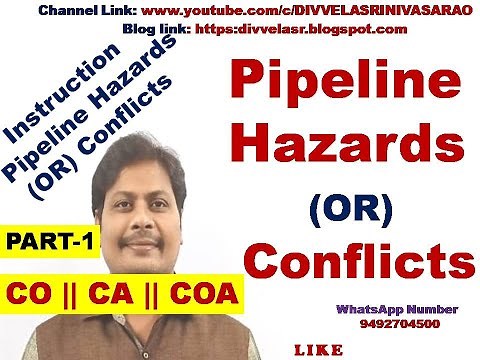 Pipeline Conflicts || Pipeline Hazards || Pipeline Hazards and its types || Hazards || CO | CA | COA