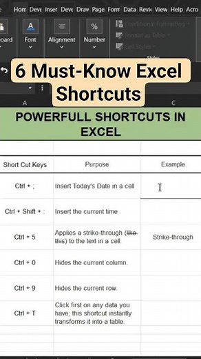 6 Excel Shortcuts You NEED to Know!