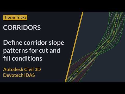 Corridor Tip - Define corridor slope patterns for cut and fill conditions