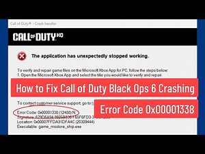 How to Fix Call of Duty Black Ops 6 Crashing Error Code 0x00001338