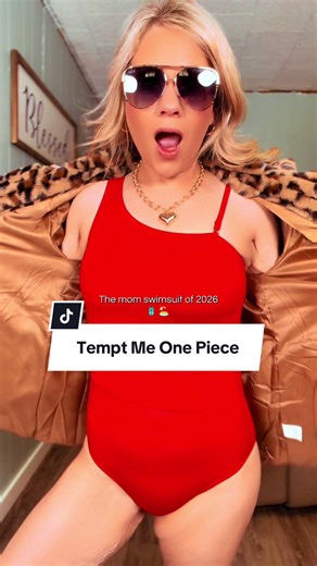 The mom swimsuit of 2026! @temptmesuit one piece swimsuit for moms! This one is still gorgeous with full coverage! #swimsuit #momswimsuit #momapproved #bathingsuit #newyearnewme