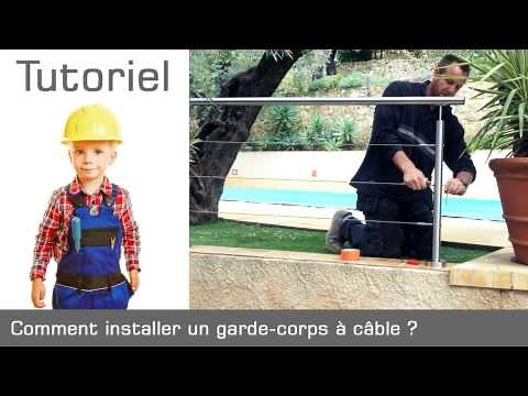 Installation d'un garde corps câble inox de A à Z en extérieur