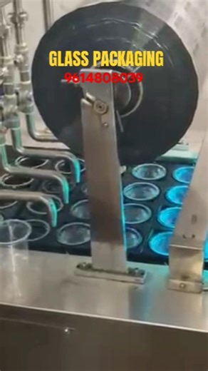 GLASS CUP PACKING MACHINE 💯💯#ytshorts #glass #disposableglass