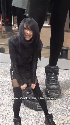 Garment Service on Instagram: "Fit cheque w CHLOE @ju.eunn._ Tank: LGB Leather jacket: Veda Skirt: GATEKEEPING Shoes: @newrock Necklace: 14th addiction tag and alexander mcqueen skull charm and Bag: D&G"