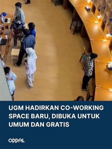Oppal on Instagram: "UGM sekarang punya coworking space baru yang gratis dan bisa dipakai oleh umum juga loh!🤩 Desainnya modern dan nyaman, dilengkapi dengan berbagai fasilitas yang bikin kerja, diskusi, atau sekadar cari suasana baru jadi makin enak. Buka setiap Senin–Jumat pukul 09.00–17.00 WIB, bisa jadi pilihan kalo lagi butuh suasana baru buat kerja atau diskusi🙌🏻 Source: instagram/ugm.yogyakarta threads/paullinagarda #oppal #ugm #coworkingspace #oppanews"