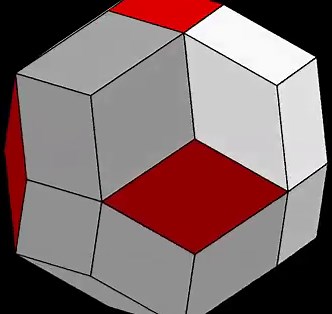 2.3K views · 80 reactions | Transformation from a cube to a rhombic triacontahedron by dividing the square faces into four squares and splitting middle edges into new rhombic faces. Resource: geogebra.org/m/fjwfzmx3 | Magic PI - math animations | Facebook