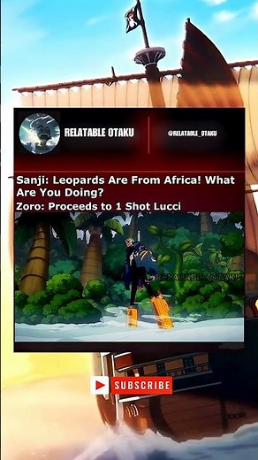 Sanji: Leopards Are From Africa! Zoro: One Shots Lucci ☠️ | #onepiece #zoro #sanji #lucci #shorts