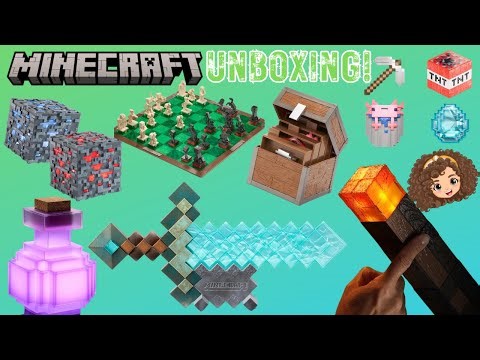 HUGE Minecraft Movie Merch Noble Collection Unboxing & Review Demonstration #MinecraftMovie #Gifted