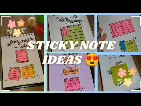 DIY Sticky Note Designs 💖 | Easy & Cute Note Ideas✨ #stickynotes #diy