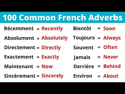 The 100 Most Common French Adverbs