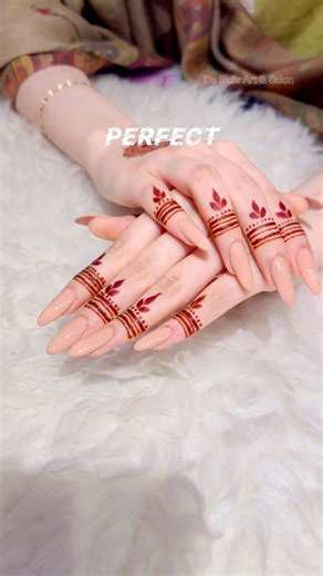 When the nails nail it! Fresh acrylics with gellish glam, done to perfection at De Nails Art & Salon