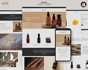 Shopify Template | Beauty Shopify Theme | Shopify Website | Neutral Shopify Template | Shopify Design | Minimalist Shopify Theme - Etsy