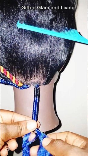 Easiest unique braids tutorial #braiding #braids #twist #hairtutorial