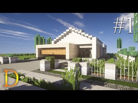MINECRAFT PORADNIK - Jak zbudować: Nowoczesny dom parterowy [#1]