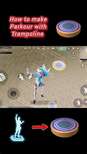 How to make Parkour map with Trampoline device wow mode PUBG MOBILE #pubgmwow