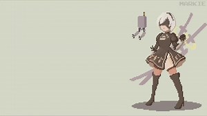 Nier Automate Pixel Live Wallpaper - MoeWalls