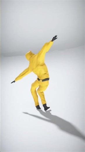 Hazmat Worker in Yellow Protective Suit - AI Rigged 3D Character