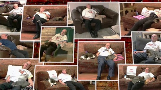 An 81-year-old volunteer at a Wisconsin cat sanctuary became an unlikely internet star simply by falling asleep. Now, his “catnaps” have helped transform the nonprofit. Steve Hartman is On the Road. | CBS Evening News