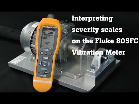 How to interpret severity scales on the Fluke 805FC Vibration Meter