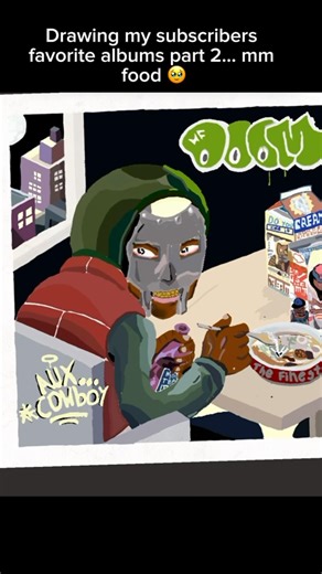 Drawing my subscribers favorite albums part 2 #mfdoom #kanyewest #tylerthecreator #travisscott #fypシ