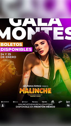Los días 24 y 25 de enero se presentará ta Gala Montes en la Malinche el musical