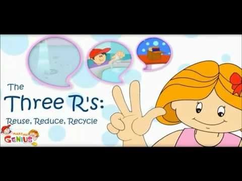 3 R' s - Reduce ,Reuse , Re-cycle - Pollution -Video Lesson - by www.makemegenius.com