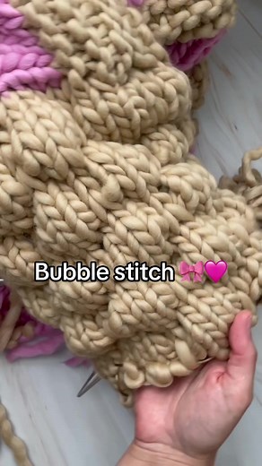 Fun and Textured Bubble Stitch Knitting Project with Chunky Wool