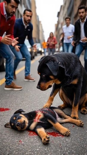 Amazing Rottweilers cub rescue by brave rescuers #humanity
