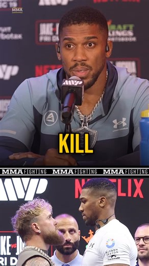 MMA Fighting on Instagram: "Anthony Joshua doesn’t want to hear any talk about taking it easy on Jake Paul in Miami: “If I can kill you, I will kill you.”"
