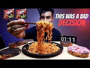 3x Spicy Korean Ramen Challenge | Samyang 3X Spicy Buldak RMEN (13,200 SCOVILLE) | Akshanshu Aswal