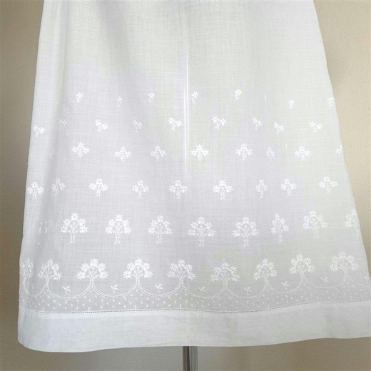 Antique Waist Slip, Sheer Finely Embroidered Slip, Cottagecore White Half Slip, Womens Underskirt, Drawstring Waist, Freesize - Etsy