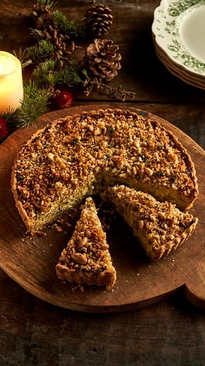 Jamie Oliver on Instagram: "I know Brussels sprouts are a polarizing veg but I love em.....so that's why I've put them in this proper winner of a veggie Christmas dinner pie !! Think cheesy Brussels packed into a chestnut pastry and topped with crunchy almond breadcrumbs. Get in !! And yes you can watch me cook this up in Jamie Cooks Christmas on @channel4 back tomorrow at 8pm ! Enjoy and happy flippin Christmas ! X x x AD"