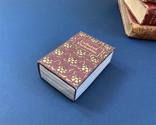 Printable Mini Book Box - Origami Gift Box - No Glue Paper Box - Book Lover Gift - Tiny Keepsake Box - Etsy