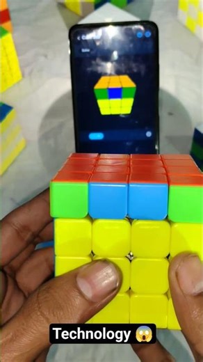 4by4 cube solve by using technology but using Ai 😱 l #cube #shortclips #video