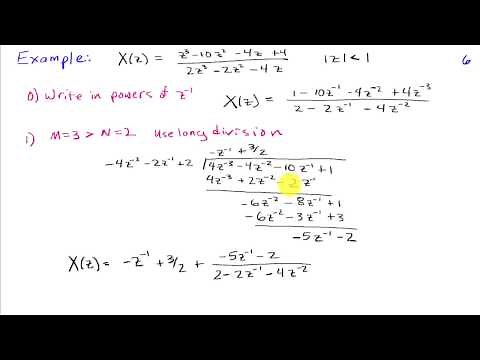 Inversion of the z-Transform: Partial Fraction Expansion