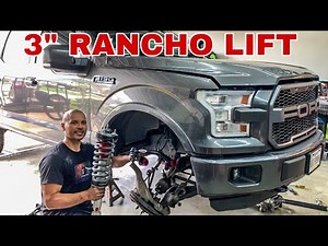 INSTALLING Rancho 3” Lift Ford F-150 . Fitting 35" tires on ford f-150. 2014-19 Leveling a Ford F150