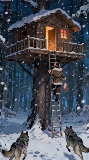 Soothe Nests on Instagram: "❄️🐺 Winter Wolf Siege in Tree Cabin: Animated Vlog of Brutal Snowfall Assault & Howling Pack Claws Outside, But Inside We Cook Hearty Stews, Snuggle in Deep Sleep & Bask by Crackling Fire Warmth! 🔥🏡😌 #TreeCabinSurvival #WolfAttackDrama #CozyWinterNights"