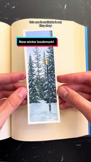 (Finally) creating a new bookmark design for a cozy winter! #art #artist #paint #painting #gouache #gouachepainting #gouacheart #bookmark #bookmarkart #winter #winterart #winterpainting #holidaygifts #handmadegift