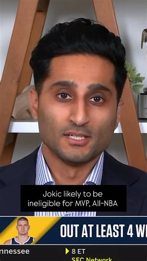 Shams Charania on Instagram: "Latest for SportsCenter on Denver Nuggets perennial MVP Nikola Jokic's knee injury and absence."